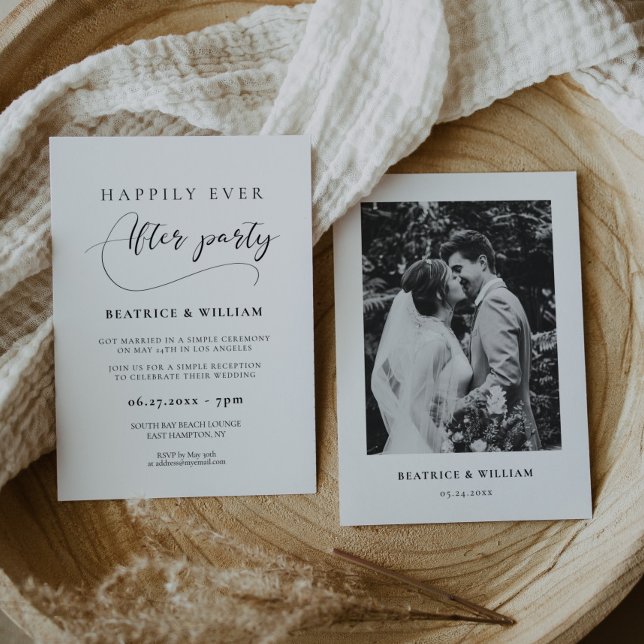 Romantische Kalligraphie glücklich immer nach dem  Einladung (Von Creator hochgeladen)