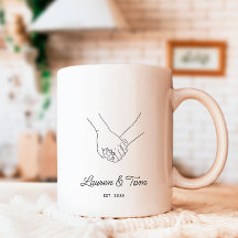 Romantische Kalligraphie Hand in Hand