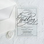 Romantische Kalligraphie Moderne einfache Hochzeit Acryleinladungen<br><div class="desc">Diese romantischen Kalligrafien modernen,  schlichten eleganten Hochzeitsacryl-Einladungen sind perfekt für eine einfache Hochzeit. Das moderne klassische Design besticht durch einen Rahmen,  extravagante Wirbel und skurrile Schnörkel mit prächtiger,  eleganter Typografie.</div>
