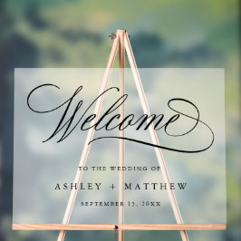 Romantische kalligraphische Hochzeit Willkommen Ma Acrylschild