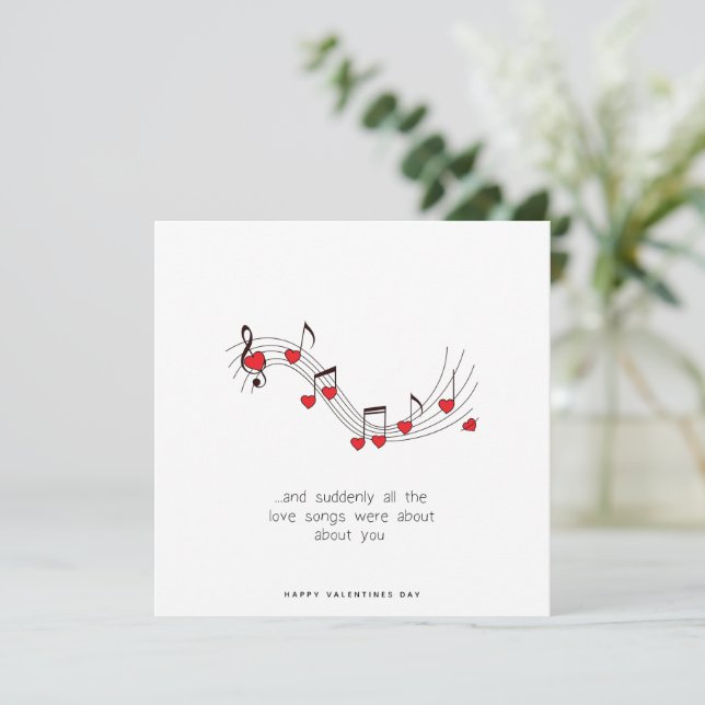 Romantische Karte - Geburtstagskarte Valentinstag  (Stehend Vorderseite)