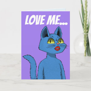 ROMANTISCHE KATZE KOKETTE KARTE FÜR IHN