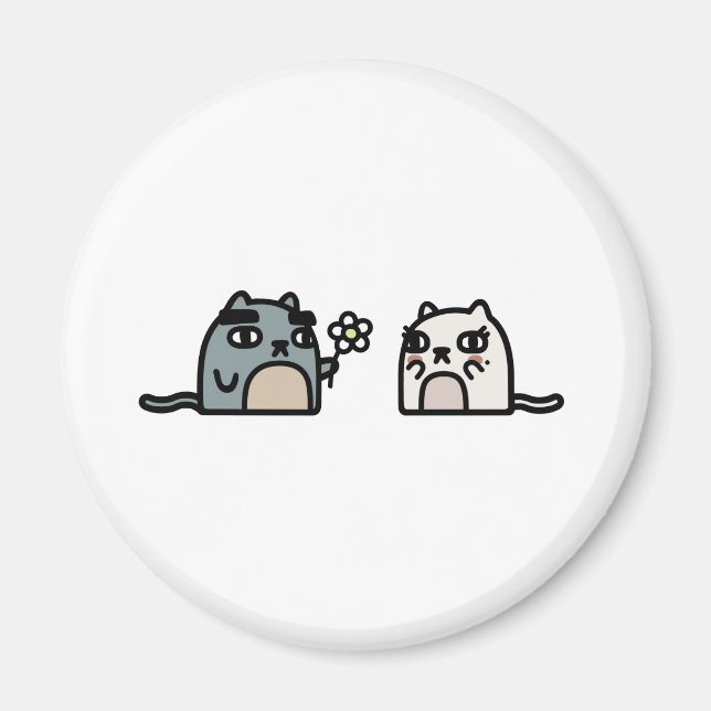 Romantische Katze Magnet (Vorne)