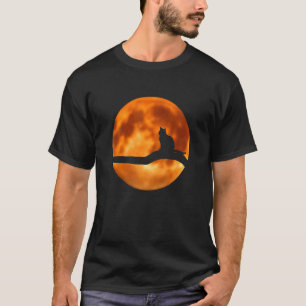 Romantische Katze Mond Katze Mutter Katze Halter O T-Shirt