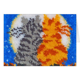 Romantische Katzen Latch Hook