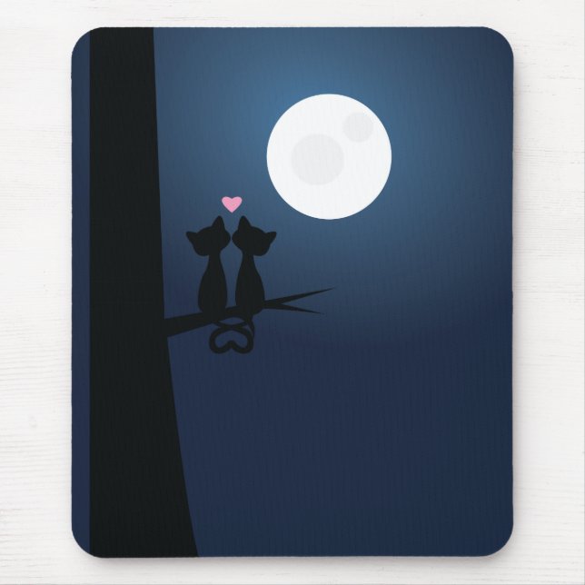 Romantische Katzen Mousepad (Vorne)