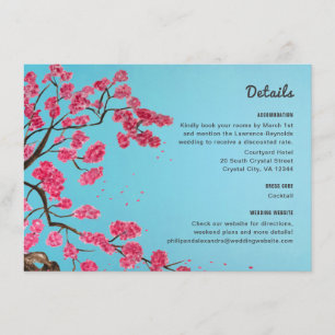 Romantische Kirschblüten - Detailkarte Begleitkarte