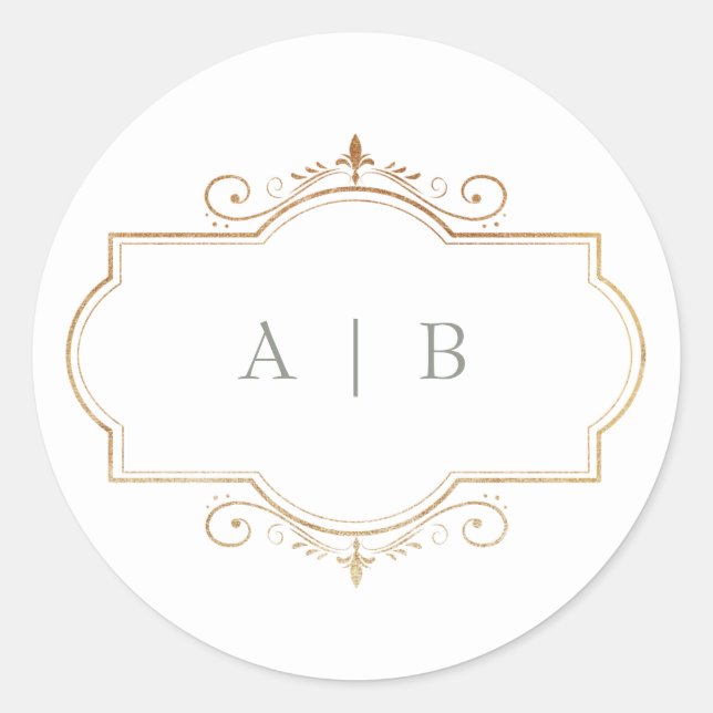 Romantische klassische goldene Mondfeier Runder Aufkleber (Vorderseite)