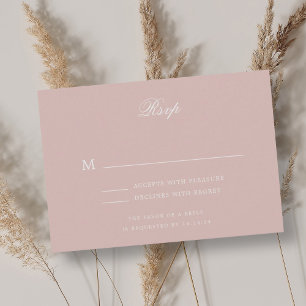 Romantische Klassische Hochzeit RSVP Blush Burgund Karte