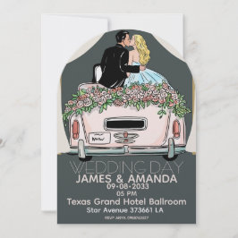 Romantische klassische Hochzeitseinladung für Paar Einladung