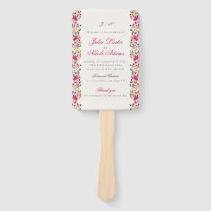 Romantische klassische Pearl Swan Floral Frame Wed Fächer