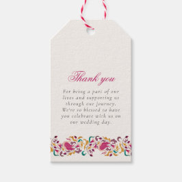 Romantische klassische Pearl Swan Floral Frame Wed Geschenkanhänger