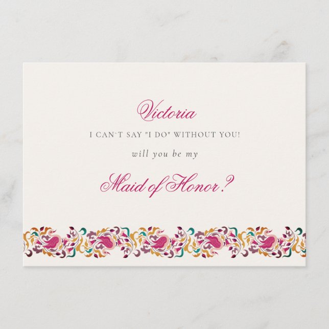 Romantische klassische Pearl Swan Floral Frame Wed Menükarte (Vorderseite)