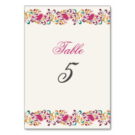 Romantische klassische Pearl Swan Floral Frame Wed Tischnummer