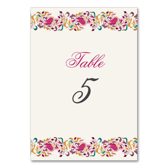 Romantische klassische Pearl Swan Floral Frame Wed Tischnummer (Rückseite)