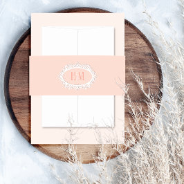 Romantische Koralle Einladungsbanderole