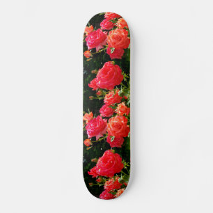 Romantische Korallen-Rose Skateboard