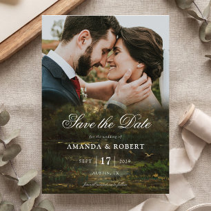 Romantische Kunst-Foto-Hochzeit Save The Date
