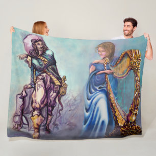 Romantische Landkarte Fleece Blanket
