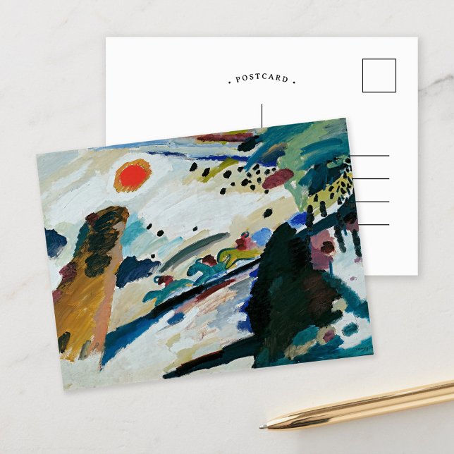 Romantische Landschaft | Kandinsky Postkarte (Von Creator hochgeladen)