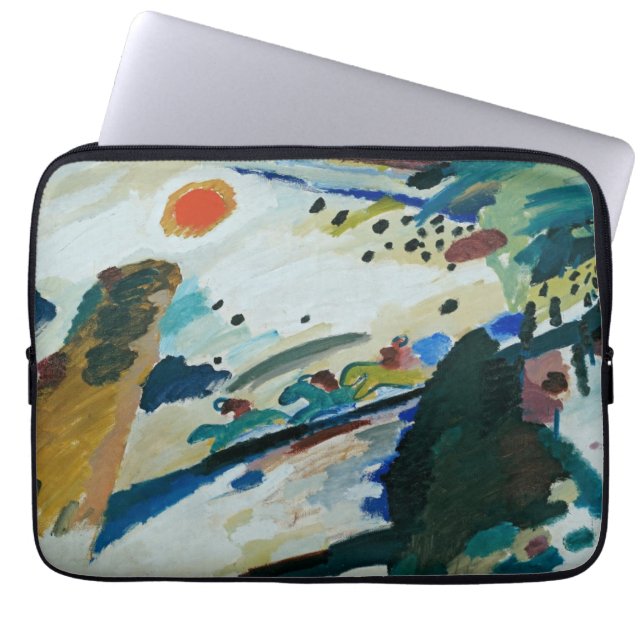 Romantische Landschaft von Wassily Kandinsky Laptopschutzhülle (Vorderseite)