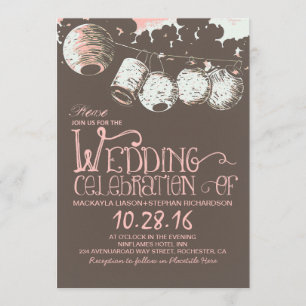Romantische Laterne Lichter Vintage Hochzeit Einla Einladung