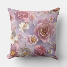 Romantische LavendelRose Kissen