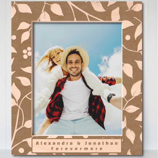 Romantische Leaf-Muster Neuauflage Hochzeit Geätzte Rahmen (Von Creator hochgeladen)