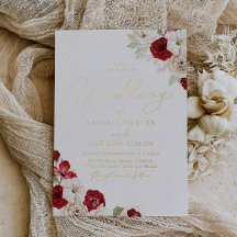 Romantische lebendige elegante Goldfolie Hochzeit