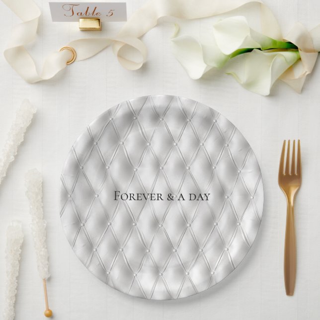 Romantische Lederhochzeit der weißen Imitate Pappteller (Hochzeit)