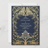 Romantische Libellen-Hochzeitseinladung im Jugends