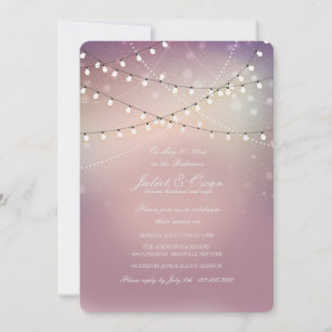 Romantische Lichterketten Post-Hochzeitseinladung Einladung