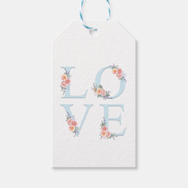 Romantische Liebe der Blüten Geschenkanhänger (Vorderseite)