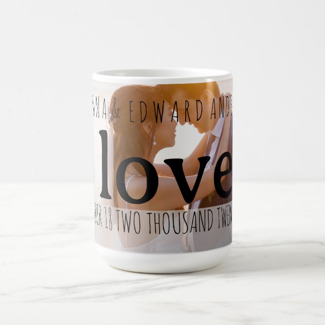 Romantische Liebe Foto Tasse Hochzeiten (Zentrum)