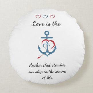 Romantische Liebe Gedicht Modernes Valentinin Nied Rundes Kissen