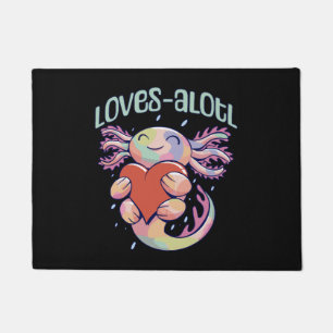 Romantische Liebe - glücklicher Axolotl Fußmatte
