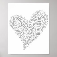 Romantische Liebe Graues und Weißes Herz II
