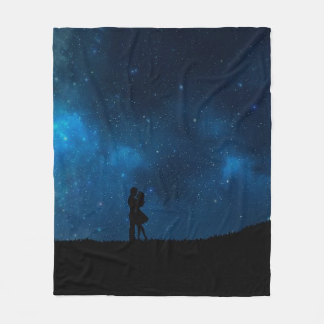 Romantische Liebe - Herzdesign Fleecedecke (Vorderseite)