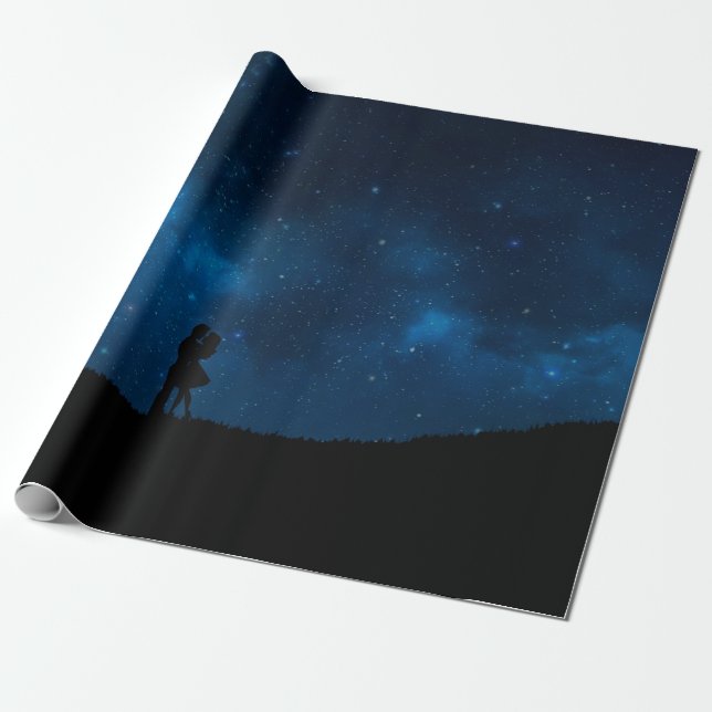 Romantische Liebe - Herzdesign Geschenkpapier (Ungerollt)
