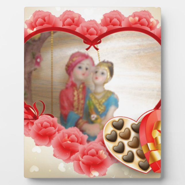 Romantische Liebe Herzens Kunstdruckerei Fotoplatte (Vorderseite)
