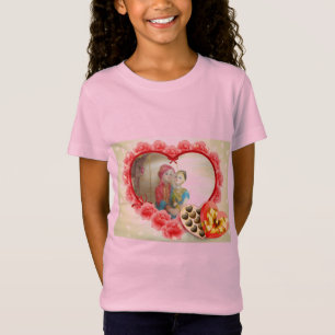 Romantische Liebe Herzens Kunstdruckerei T-Shirt