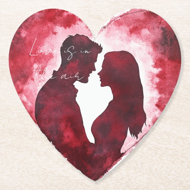 Romantische Liebe Herzenshochzeit Untersetzer (Vorderseite)