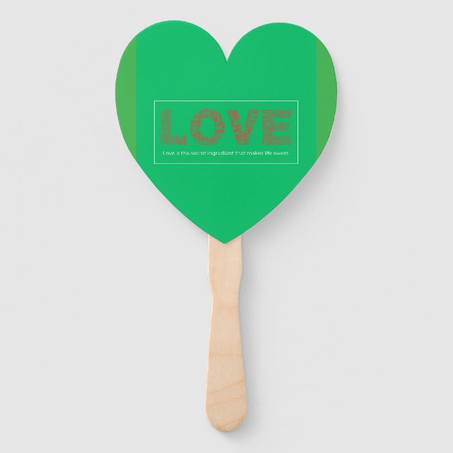 "Romantische Liebe Herzhandschuh - Perfektes Gesch Fächer (Vorderseite)