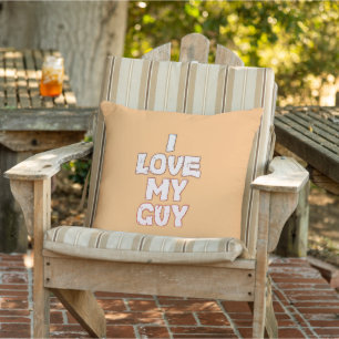 Romantische Liebe - Ich Liebe mein Typ Textdesign Kissen