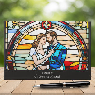 Romantische Liebe im Glass-Stil Europäische Hochze Gästebuch