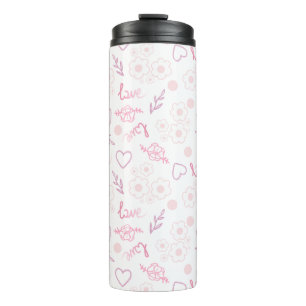 Romantische Liebe Muster Thermosbecher