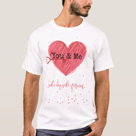 Romantische Liebe Niedliches Rotes Herz Moderner V T-Shirt