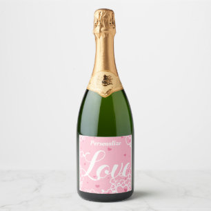 Romantische Liebe Rosa Herzen Personalisiert