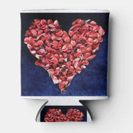 Romantische Liebe Rose Petal Rotes Herz Dosenkühler