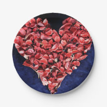 Romantische Liebe Rose Petal Rotes Herz